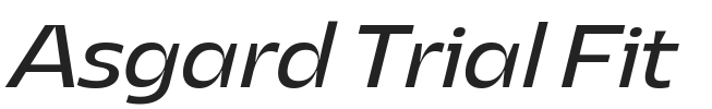 Asgard Trial Fit.ttf字体下载