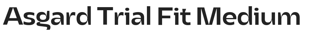 Asgard Trial Fit Medium.ttf字体下载