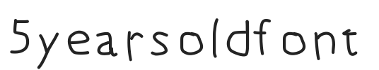 5yearsoldfont.ttf字体下载