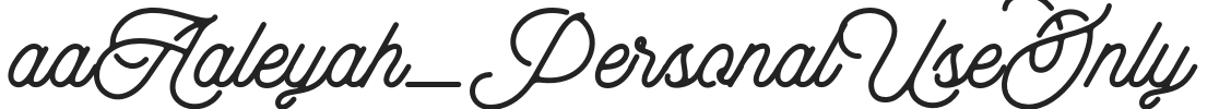 aaAaleyah_PersonalUseOnly.otf字体下载