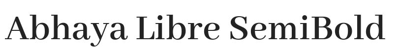 Abhaya Libre SemiBold.ttf字体下载