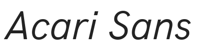 Acari Sans.ttf字体下载