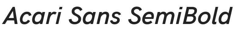 Acari Sans SemiBold.ttf字体下载