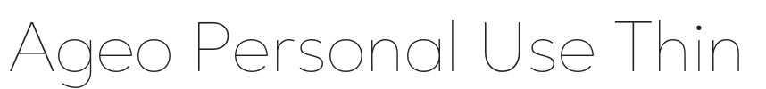 Ageo Personal Use Thin.otf字体下载