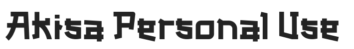 Akisa Personal Use.otf字体下载