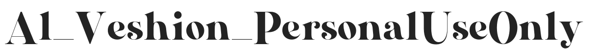 Al_Veshion_PersonalUseOnly.otf字体下载
