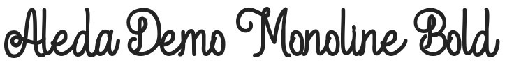 Aleda Demo Monoline Bold.ttf字体下载