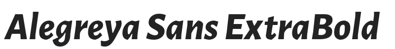 Alegreya Sans ExtraBold.ttf字体下载
