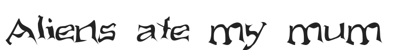 Aliens ate my mum.ttf字体下载