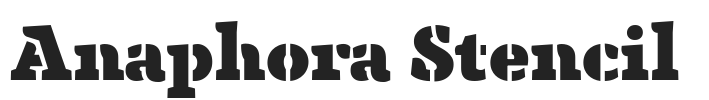 Anaphora Stencil.ttf字体下载