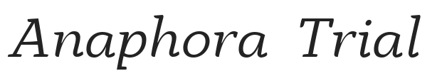 Anaphora Trial.ttf字体下载
