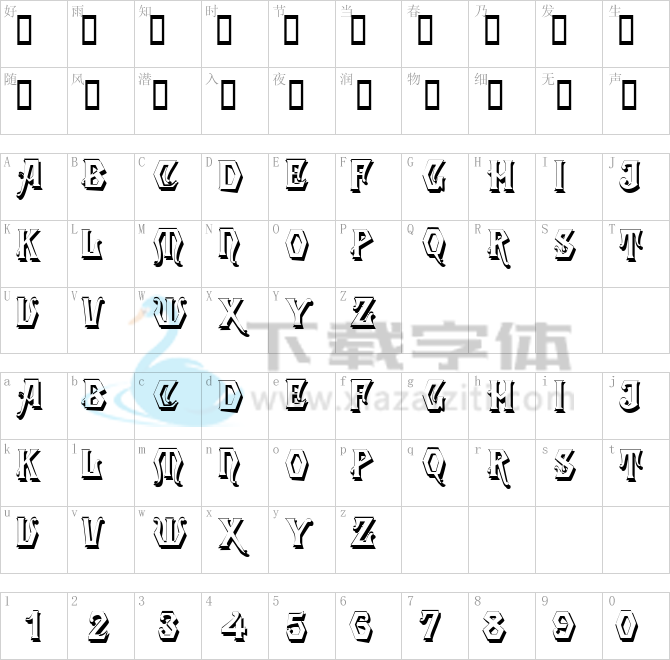 Angular Shadow.ttf字体下载