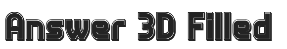 Answer 3D Filled.ttf字体下载