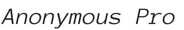 Anonymous Pro.ttf字体下载