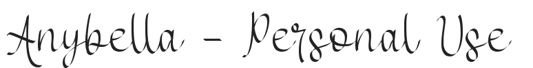 Anybella - Personal Use.ttf字体下载