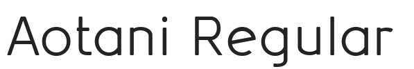 Aotani Regular.ttf字体下载