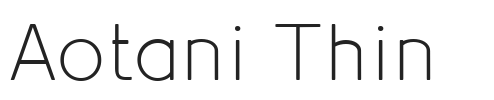 Aotani Thin .ttf字体下载
