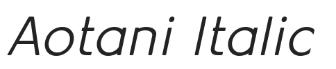 Aotani Italic.ttf字体下载