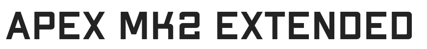 Apex Mk2 Extended.otf字体下载