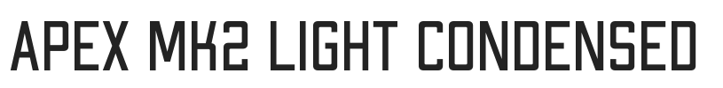 Apex Mk2 Light Condensed.otf字体下载