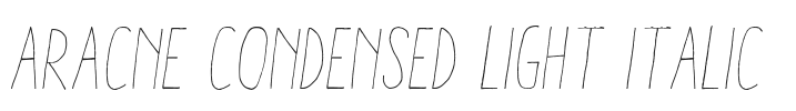 Aracne Condensed Light Italic.ttf字体下载
