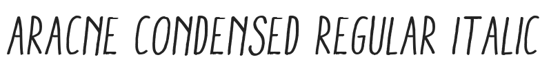 Aracne Condensed Regular Italic.ttf字体下载