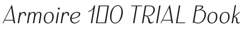 Armoire 1.0 TRIAL Book.otf字体下载