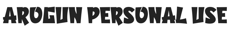 Arogun Personal Use.otf字体下载