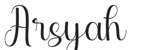 Arsyah.otf字体下载