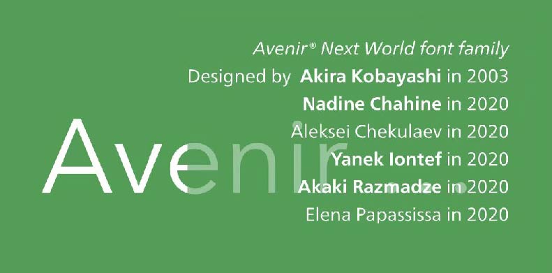 Avenir® Next World