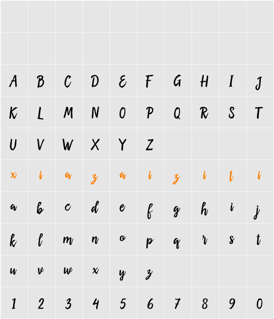 Carolinea 字符映射表